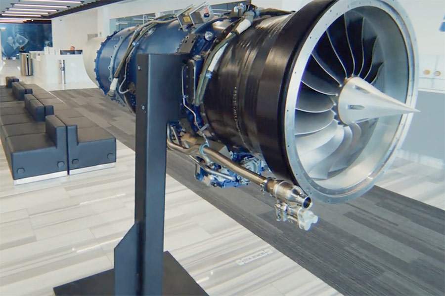 A close up of an engine