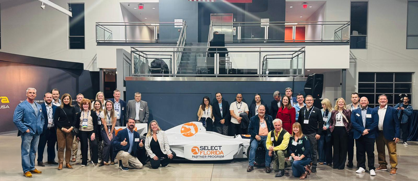 A group of people posing for the camera