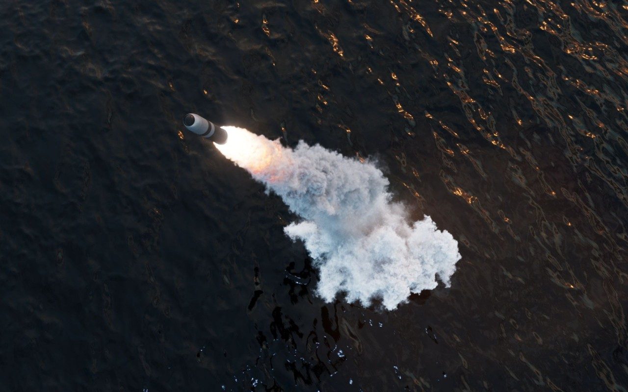 Smoke coming out of the water