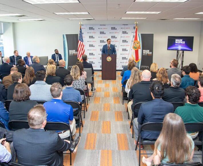 Governor Ron DeSantis Announces Made In Space Corporate Headquarters Relocation from California to Florida